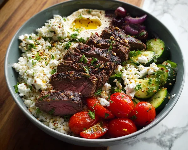 Mediterranean Steak Bowls: High-Protein & Flavorful
