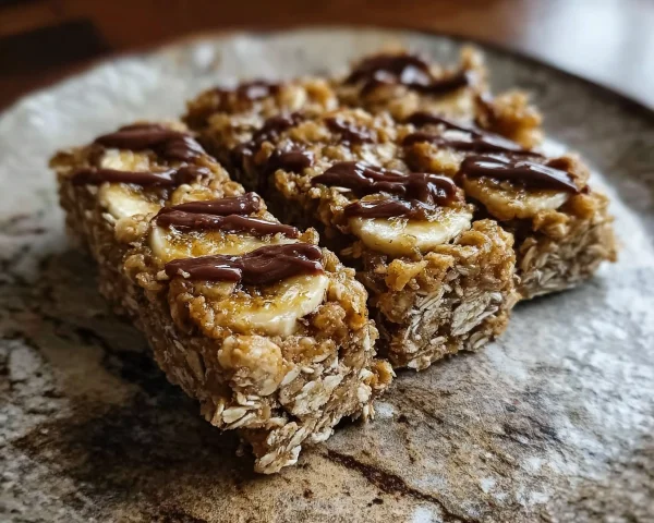 No-Bake Banana Peanut Butter Oatmeal Bars