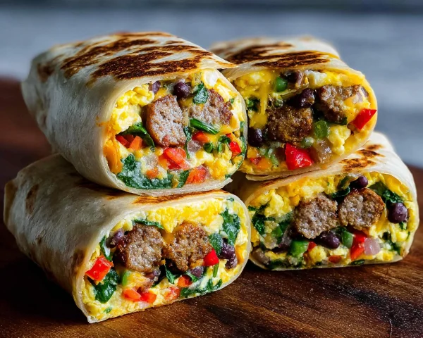 Protein Breakfast Burritos: Freezer Meal Prep