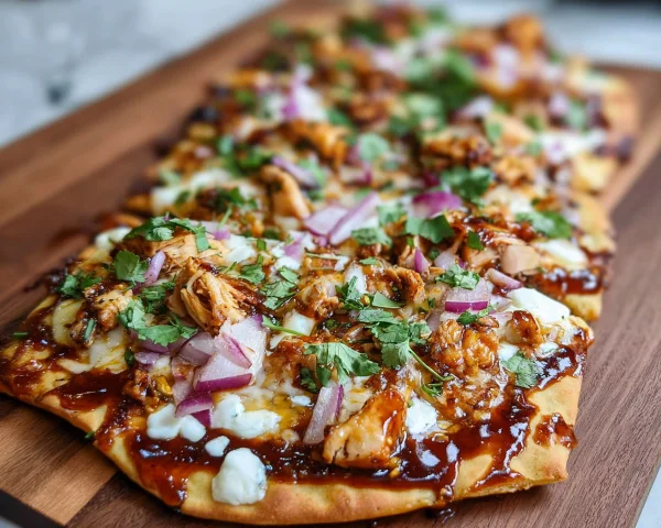 Savory BBQ Chicken Flatbread: Protein Packed Quick Dinner