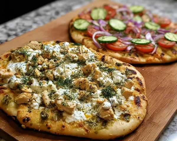 Tzatziki Chicken Naan Pizza: Quick, Healthy Dinner