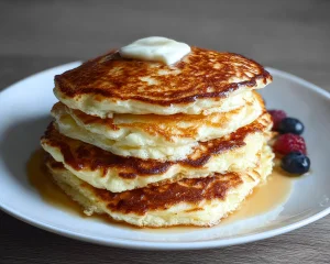 Fluffy Cottage Cheese Pancakes