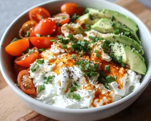 Savory Cottage Cheese Bowl